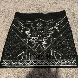 Black with Design Skirt